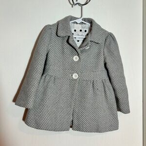 Cherokee Girls Gray Patterned Coat Jacket Toddler Outerwear‎ Cute Outfit